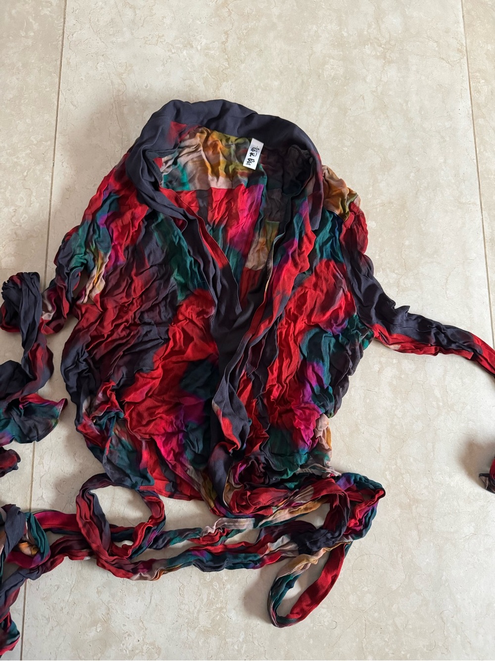 Rat & Boa Multicolor Crinkled Wrap Blouse